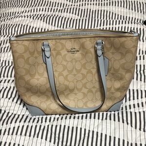 Coach Tan and Gray Women's Tote Bag